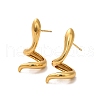 304 Stainless Steel Stud Earrings EJEW-P316-05G-1