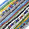 Handmade Evil Eye Lampwork Beads Strands LAMP-R006-01-1