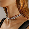 Alloy Mesh Chain Choker Necklaces for Women FS-WGFCB03-02-1