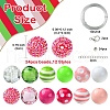 DIY Round Acrylic & Striped Resin Beads Pendants Making Kits DIY-YW0010-21A-3