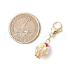 Glass Seed Beaded Pendant Decorations HJEW-MZ00188-05-3