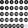 Custom Flat Round with Number ABS Plastic Brooches Set JEWB-WH0025-01-1