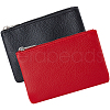 CRASPIRE 2Pcs 2 Colors Litchi Print PU Leather Zip Pouches ABAG-CP0001-08B-1