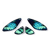 Transparent Resin Wing Earrings Pendants FIND-TAC0006-59F-2