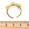 Brass Micro Pave Clear Cubic Zirconia Cuff Finger Rings for Women RJEW-B112-05G-5