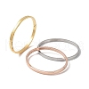 3Pcs 3 Color 304 Stainless Steel Textured Bangles Set BJEW-F464-04-1