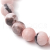 8.5mm Round Natural Pink Zebra Jasper Beaded Stretch Bracelets BJEW-JB10466-02-4