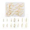 7 Pairs 7 Style Brass Micro Pave Cubic Zirconia Earring Hooks KK-TA0001-20-1