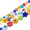 Olycraft 3 Strands 3 Style Handmade Millefiori Glass Bead Strands LAMP-OC0001-50B-7