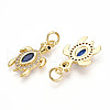 Brass Micro Pave Cubic Zirconia Pendants KK-N257-03G-2