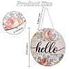 Wood Hanging Hello Sign AJEW-WH0283-81-2
