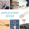 Unicraftale 6Pcs 6 Styles 304 Stainless Steel Screw Carabiner Lock Charms STAS-UN0059-96-6
