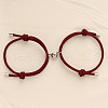 Alloy Heart-shaped Magnetic Braided Rope Bracelets for Couple Girlfriends WG59636-05-1
