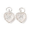 925 Sterling Silver Pave Clear Cubic Zirconia Pendants STER-A047-05B-S-1