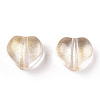 Transparent Spray Painted Glass Beads GLAA-R211-02-B03-3