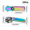 Gorgecraft 12Pcs Rectangle Zinc Alloy Replacement Zipper Sliders FIND-GF0001-51-2