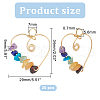 HOBBIESAY 20Pcs Chakra Gemstone Chip Copper Wire Wrapped Pendants G-HY0001-44-2