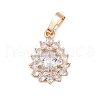 Brass Micro Pave Cubic Zirconia Pendants KK-E795-05KCG-1