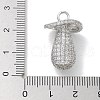 Rack Plating Brass Micro Pave Clear Cubic Zirconia Pendants KK-L224-001P-3