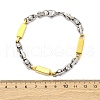 304 Stainless Steel Link Chain Bracelets for Women Men BJEW-R018-18GP-5