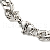 201 Stainless Steel Curb Chain Bracelets with Lobster Claw Clasps for Men BJEW-P316-01B-P-5