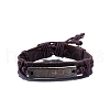 Unisex Trendy Leather Cord Bracelets BJEW-BB15547-A-1