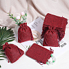 Beebeecraft Polyester Imitation Burlap Packing Pouches Drawstring Bags ABAG-BBC0001-02A-04-4