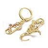 Real 18K Gold Plated Brass Dangle Leverback Earrings EJEW-A033-23G-02-2