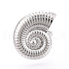 Brass Adjustable Open Cuff Rings for Women RJEW-N051-01A-P-2