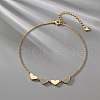 Brass 4 Heart Link Chain Minimalist Anklets for Women and Girls YO8266-3