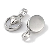 Brass Pave Natural Shell Oval with Rose Charms KK-C051-20P-2