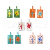 2 Pcs Glass Seed Bead Pendants PALLOY-MZ00246-1