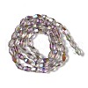 Electroplate Glass Beads Strands GLAA-Q101-03A-HP03-2