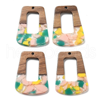 Resin and Walnut Pendants FIND-R051-02H-1