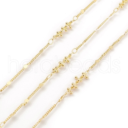 Brass Ball Beaded Link Chains CHC-M025-50G-1