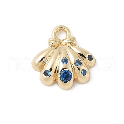 Brass Micro Pave Cubic Zirconia Charms KK-M326-20A-G-1