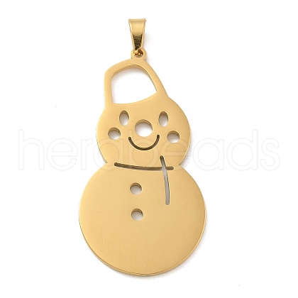 Christmas Theme 304 Stainless Steel Pendants STAS-Q005-01G-04-1