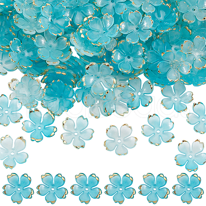 SUNNYCLUE 200Pcs Acrylic Bead Caps OACR-SC0001-83D-1