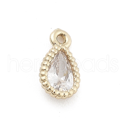 Brass Micro Pave Cubic Zirconia Pendants KK-M306-05G-04-1