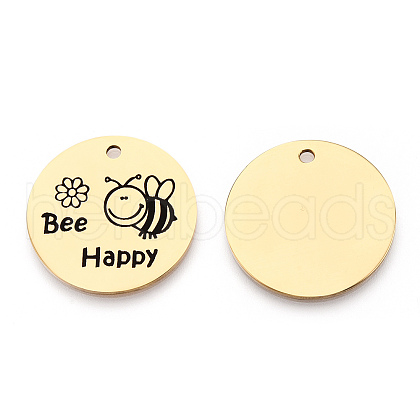 201 Stainless Steel Pendants STAS-T064-37G-28-1