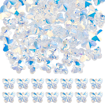 Beebeecraft 80Pcs Electroplate Glass Charms EGLA-BBC0001-05A-1