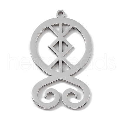 Non-Tarnish 304 Stainless Steel Pendants STAS-B062-09P-1