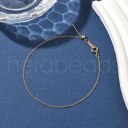 Brass Cable Chains Bracelets for Women BJEW-Z102-01G-1