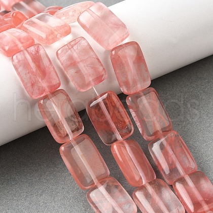 Cherry Quartz Glass Beads Strands G-S386-A09-1