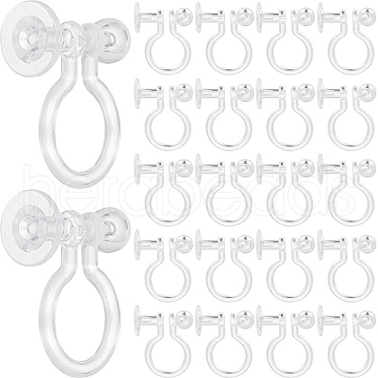 SOFPLATE 200Pcs Plastic Clip-on Earring Findings FIND-SP0001-07-1