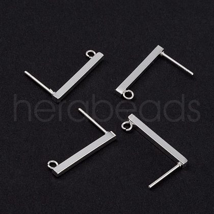 304 Stainless Steel Stud Earring Findings STAS-G224-21S-01-1