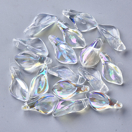 Transparent Glass Pendants GLAA-S054-007C-01-1