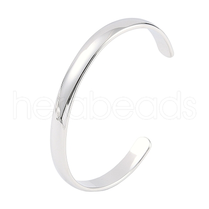 Non-Tarnish 304 Stainless Steel Open Cuff Plain Bangles BJEW-H591-01P-02-1