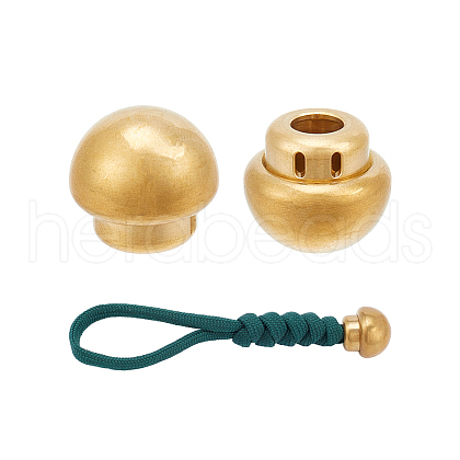 Brass Parachute Rope European Beads FIND-WH0561-24-1