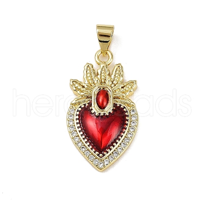 Brass Enamel Pendants KK-R230-08G-04-1